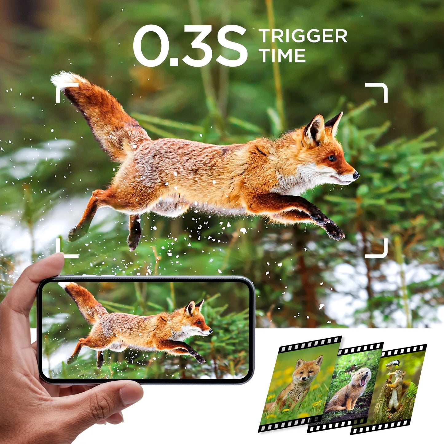Trail Camera 2K 36MP Game Camera with Infrared Night Vision Waterproof 65FT Motion Activated Wildlife Scouting Hunting Deer Trail Cam with 120° Wide Angle Lens 2.0"LCD