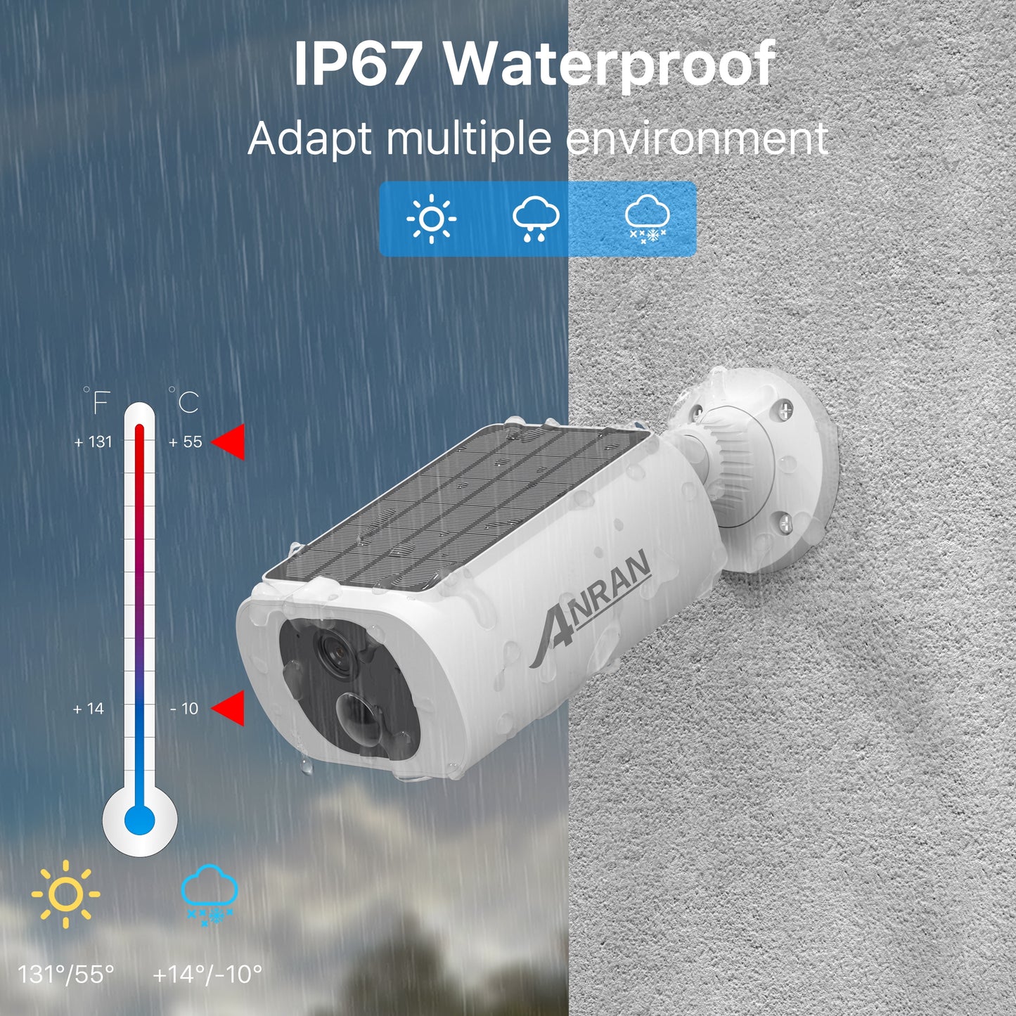 Solar Security Cameras Wireless Outdoor, 2K Wifi Surveillance Camera for Home Security with Floodlight, Embedded Solar Panel, Color Night Vision, 2-Way Talk, Waterproof, Work with Alexa
