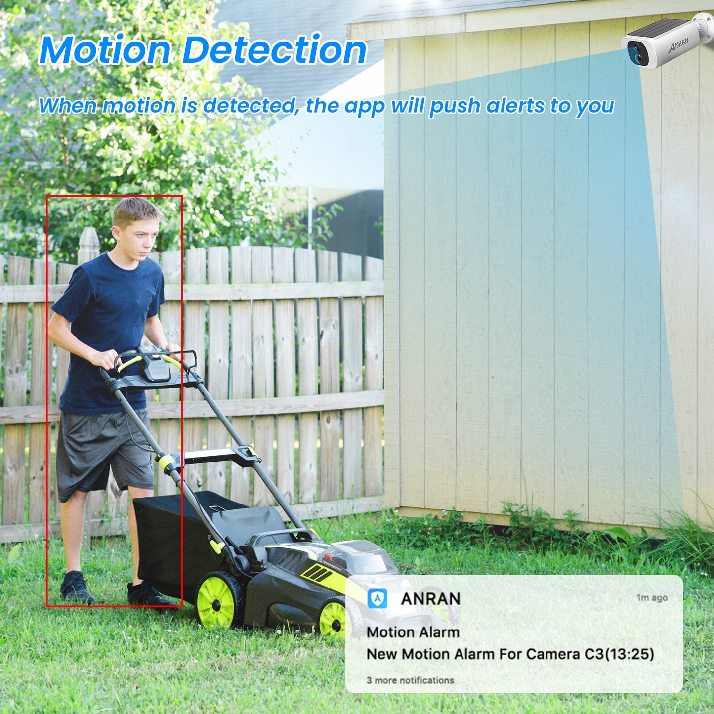 ANRAN Wireless Solar Battery Powered Wifi Home Security Camera System Outdoor IR