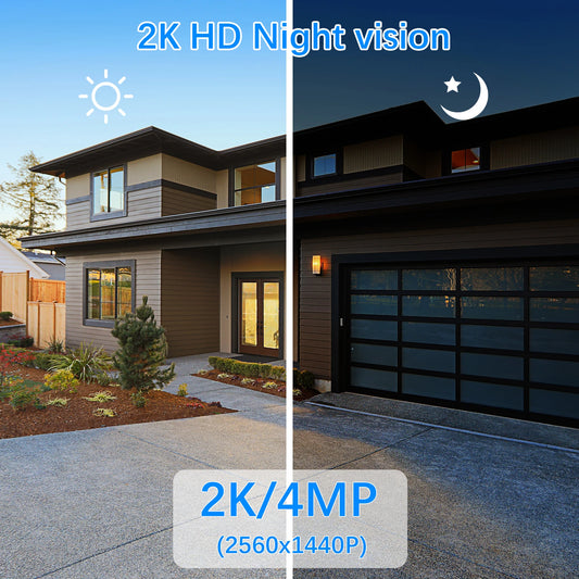 4MP Wifi Solar Battery Camera Kit Surveillance Security System Humanoid Detection Siren Alarm Outdoor Wireless Camera Set