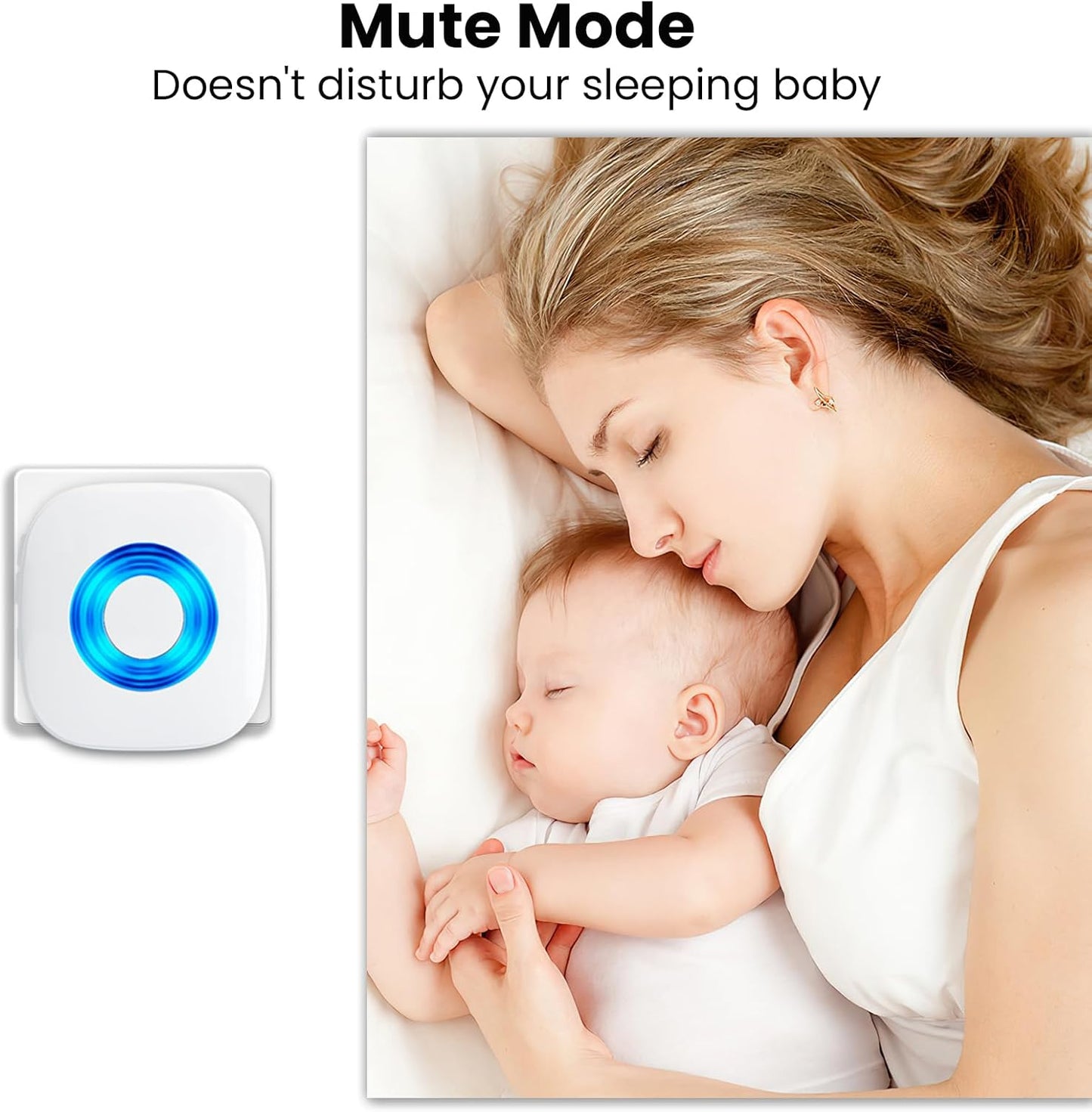 Wireless Door Bell, Waterproof Doorbell Chimes for Home Operating at over 1300-Ft Range 58 Doorbell Ringer 5 Volume Levels LED Strobe Door Bell Kits with 4 Push Buttons & 3 Receivers