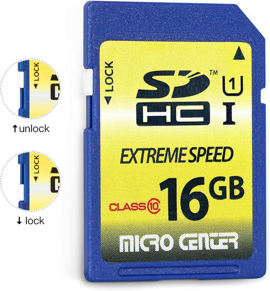 16GB Class 10 SDHC/SDXC U1 Flash Memory Card (5 Pack) for Trail & Hunting Cameras, 60Mb/S Read, 10Mb/S Write, 3-Year Warranty