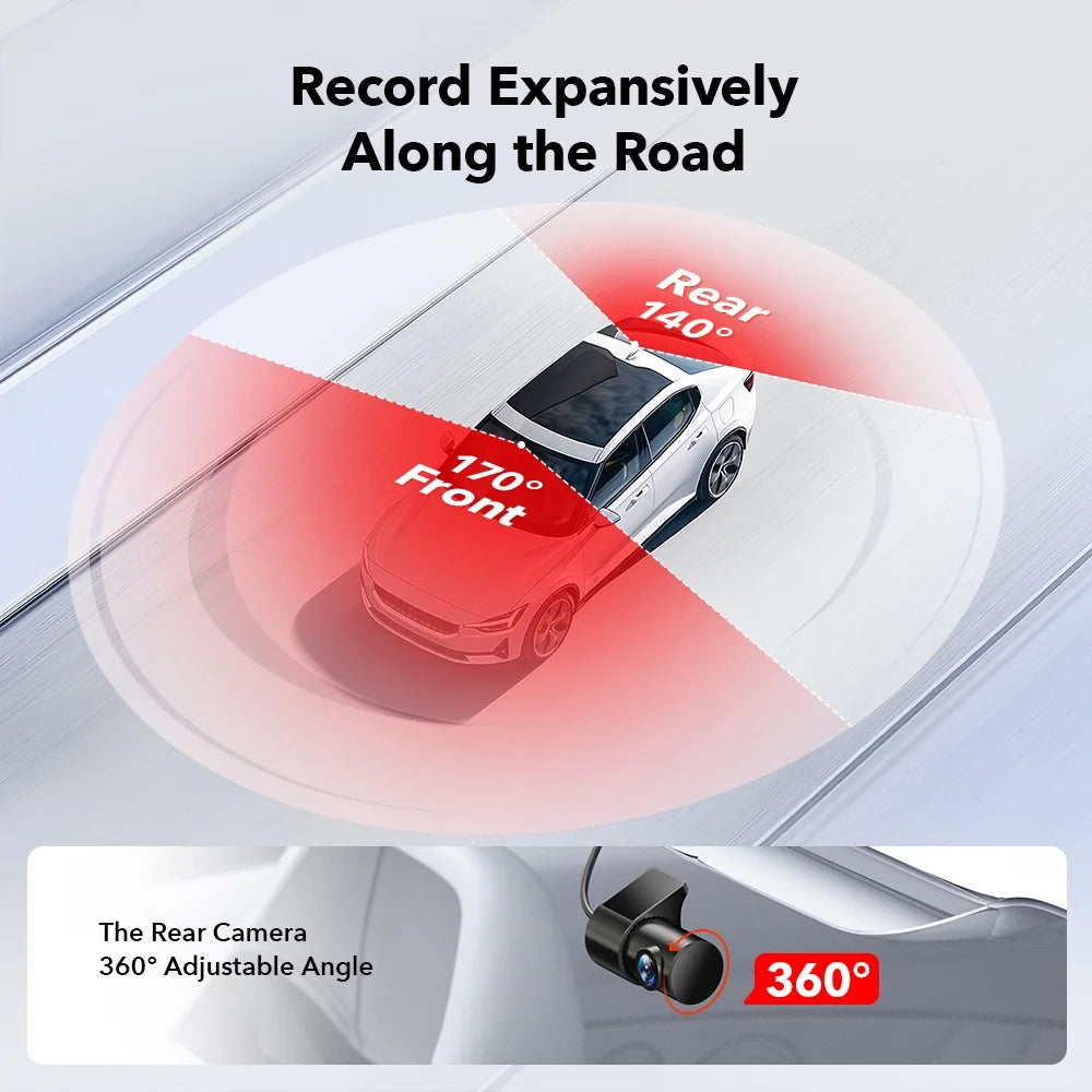 Dash Cam for Cars, 4K/2.5K Full HD Car Camera Dash Cam, 3.16” IPS Screen Dash Cam, Dashcam Built-In Wi-Fi GPS, Night Vision, Loop Recording, Vehicle, Parking Mode, Free 32GB Card