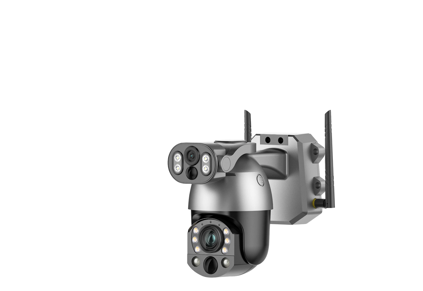 Ubox 360 Degree Solar Powered Cctv Camera 50X Zoom HD Intelligent Solar Energy Alert PTZ Camera Dual Lens 4G Solar Camera