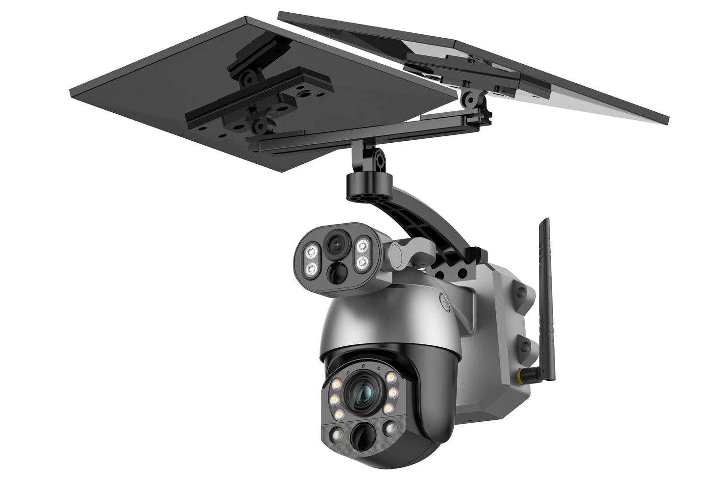 Ubox 360 Degree Solar Powered Cctv Camera 50X Zoom HD Intelligent Solar Energy Alert PTZ Camera Dual Lens 4G Solar Camera