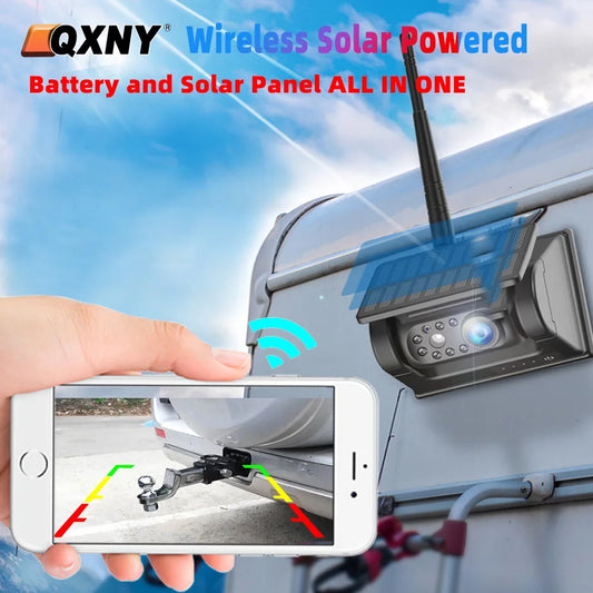 Wifi Solar Wireless Rear View Backup Camera IR Night Vision Waterproof Strong Magnet Base for RV Truck Car Lorry Camper Van