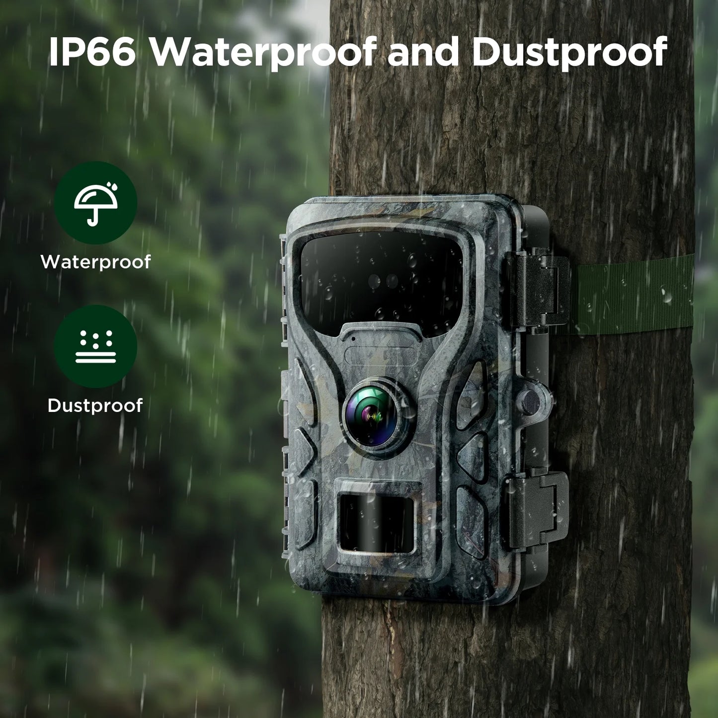 TC30 Trail Camera 4K 48MP Deer Game Hunting Camera with Infrared Sensors Motion Activated Night Vision Waterproof for Wildlife Trail Monitor
