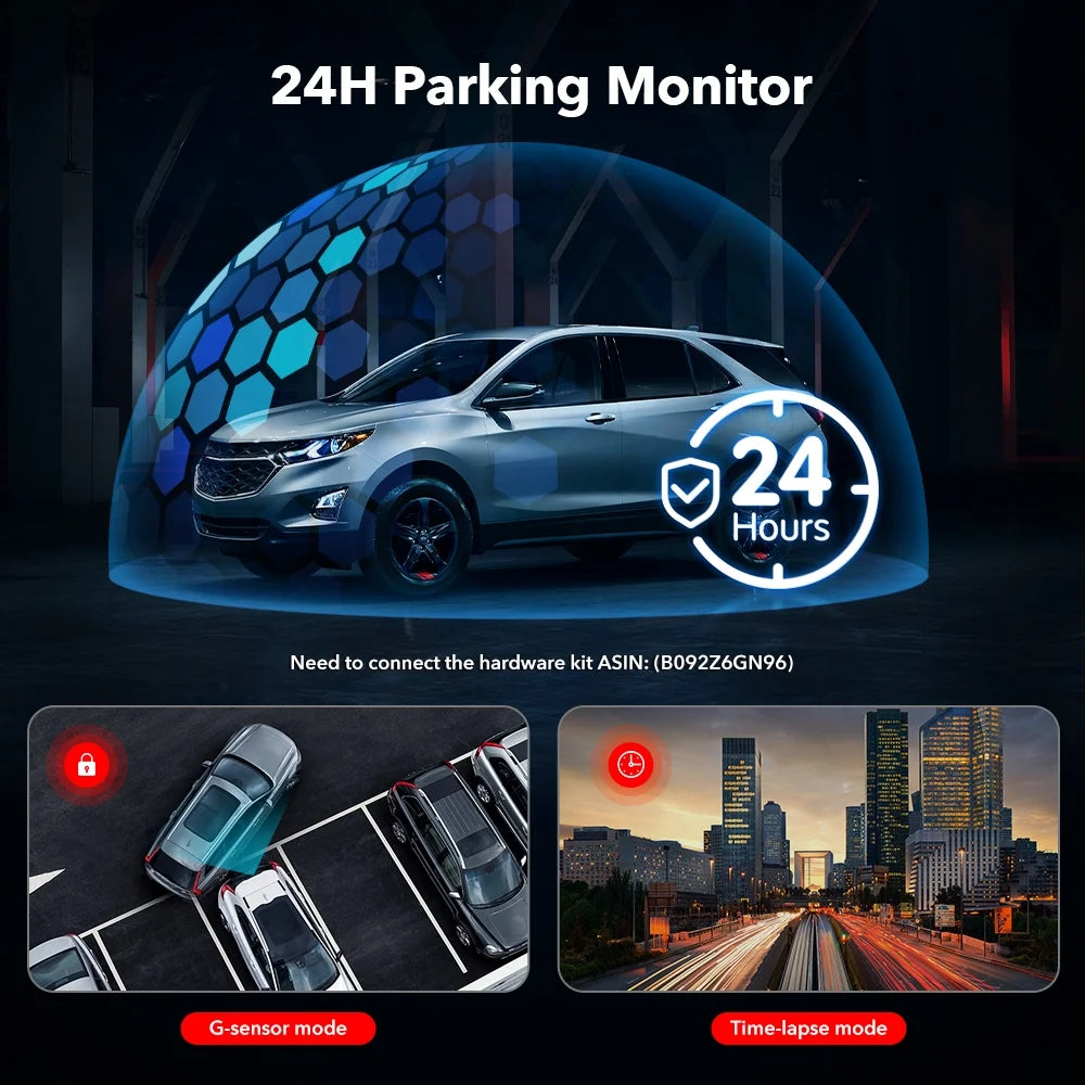 Dash Cam for Cars, 4K/2.5K Full HD Car Camera Dash Cam, 3.16” IPS Screen Dash Cam, Dashcam Built-In Wi-Fi GPS, Night Vision, Loop Recording, Vehicle, Parking Mode, Free 32GB Card
