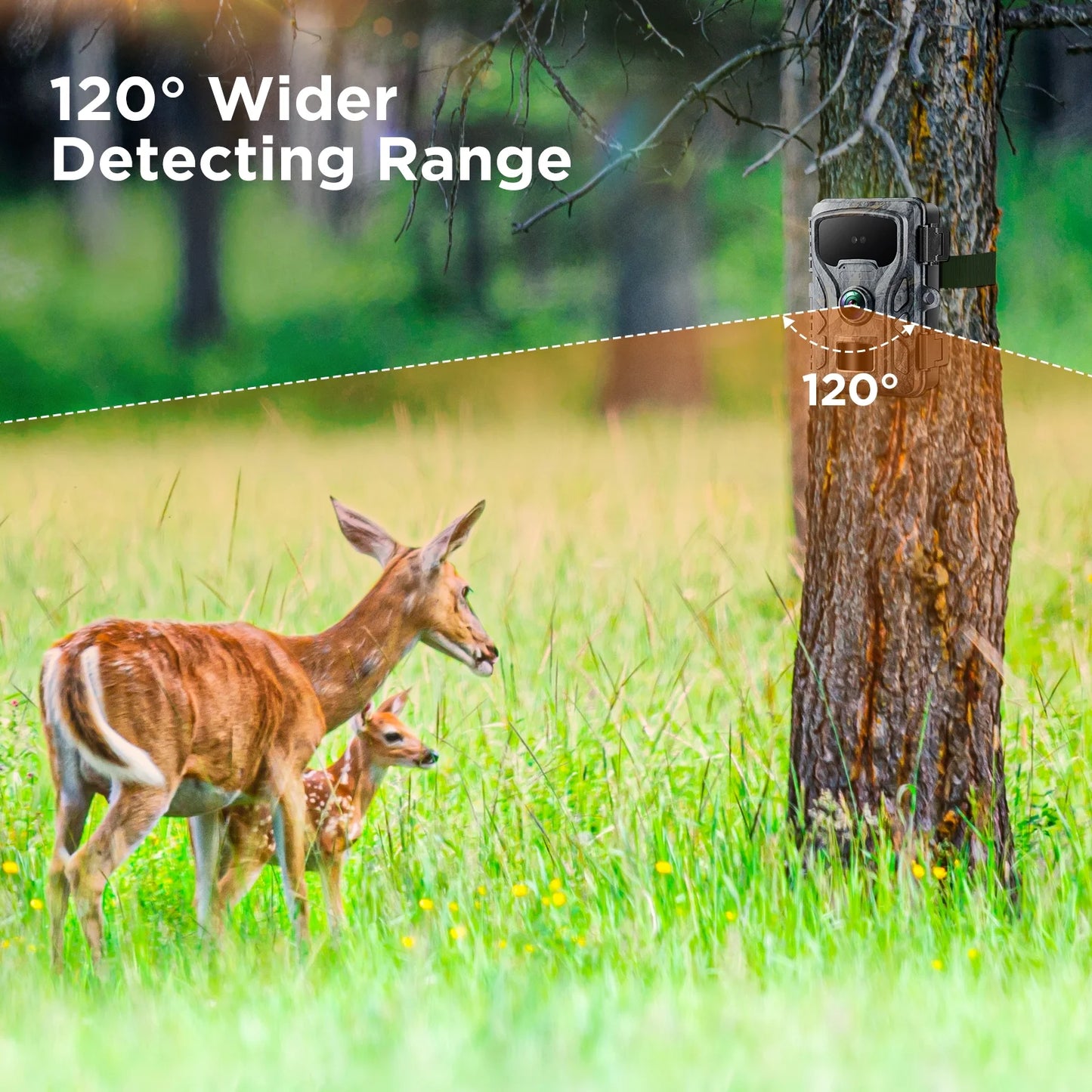 TC30 Trail Camera 4K 48MP Deer Game Hunting Camera with Infrared Sensors Motion Activated Night Vision Waterproof for Wildlife Trail Monitor