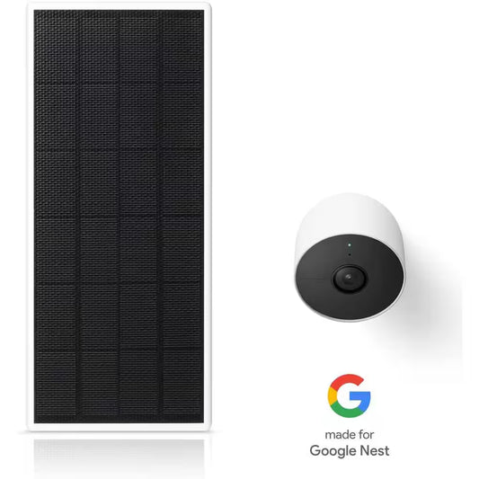 Solar Panel for Google Nest Cam (Battery) with 2.5-Watt Solar Power - Made for Google Nest