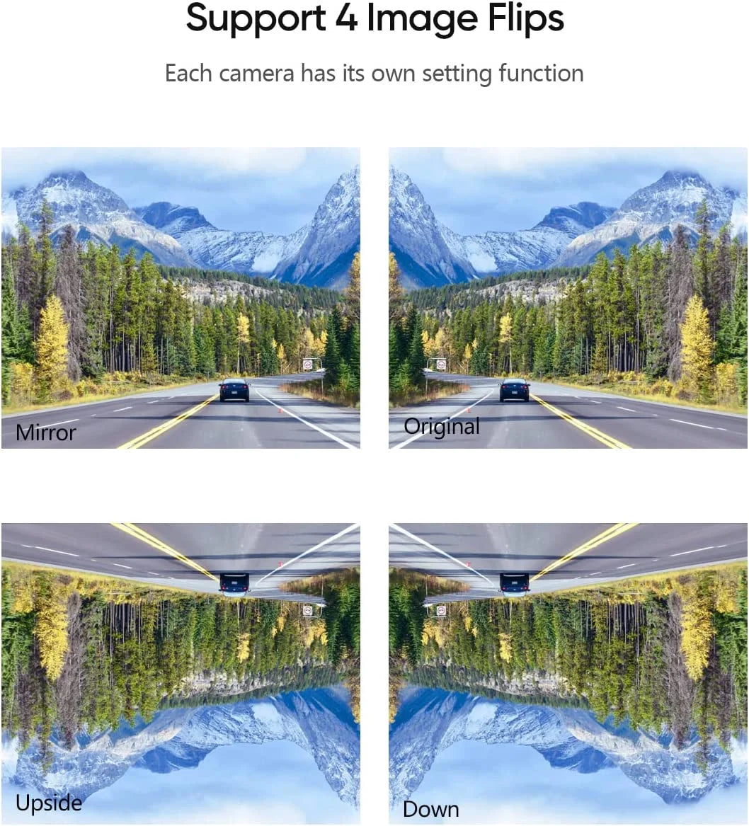 Solar Wireless Backup Camera System for Campervans, RV Digital Rear View Back up Cameras 2 Channel Solar Charging Reverse Camera for Van Truck
