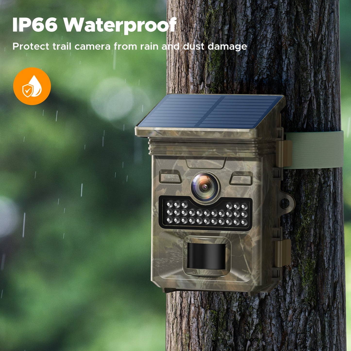 TC19 Solar Trail Camera 48MP 4K Hunting Deer Game Cameras with Night Vision Motion Activated