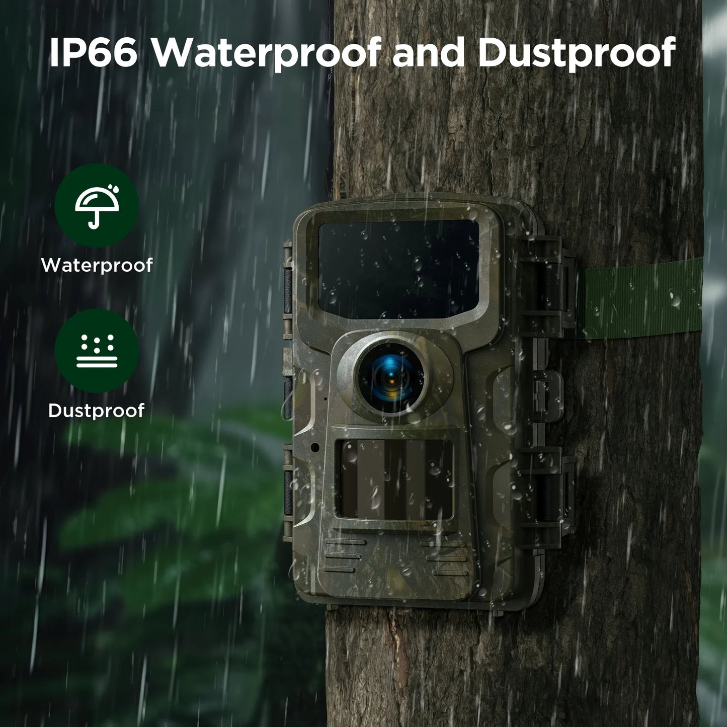 Trail Camera 2K 36MP Game Camera with Infrared Night Vision Waterproof 65FT Motion Activated Wildlife Scouting Hunting Deer Trail Cam with 120° Wide Angle Lens 2.0"LCD