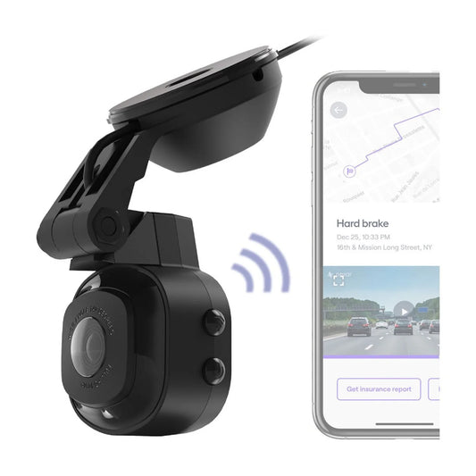 NEXC11032W-SP1 Full HD Smart Windshield Mount Car Dash Cam Powered by Nexar Black