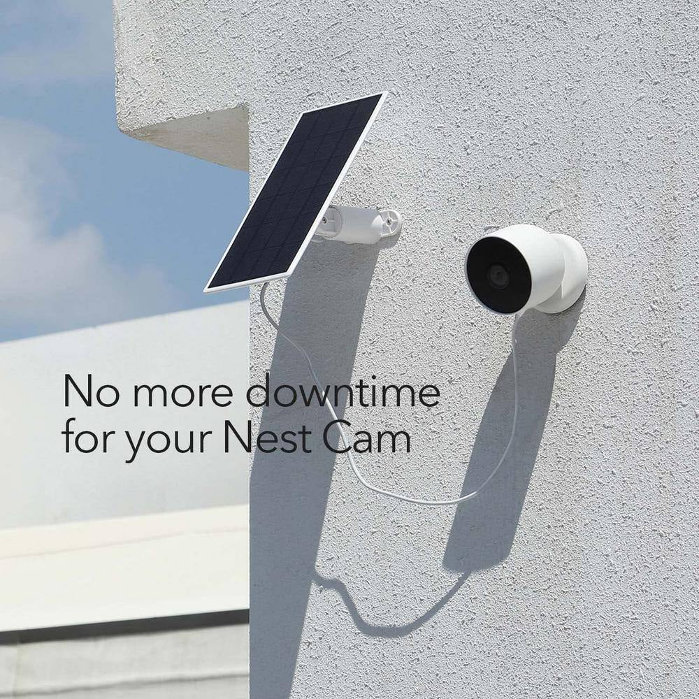 Solar Panel for Google Nest Cam (Battery) with 2.5-Watt Solar Power - Made for Google Nest