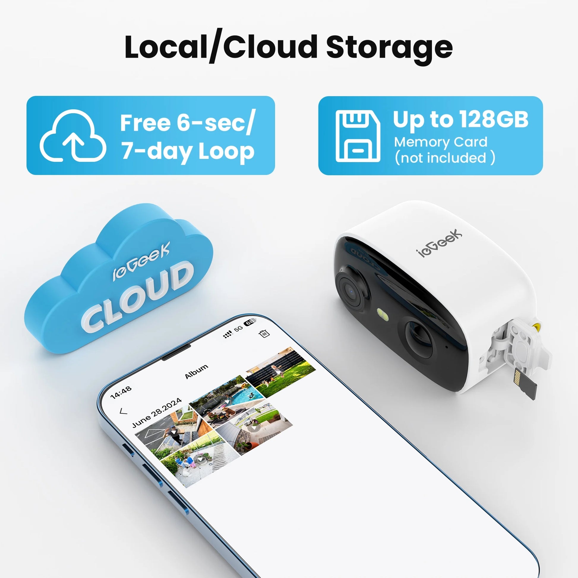 Solar Outdoor Security Cameras Wireless, 2K Color Night Vision, Surveillance with AI Detection, Work with Alexa Supports Only 2.4G WIFI
