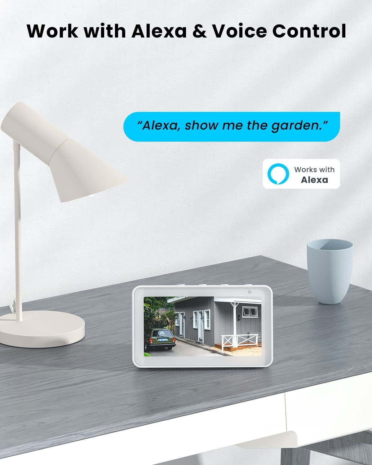 ZS-GX1S 2K/3MP PTZ Solar Wireless Outdoor Security Cameras, White