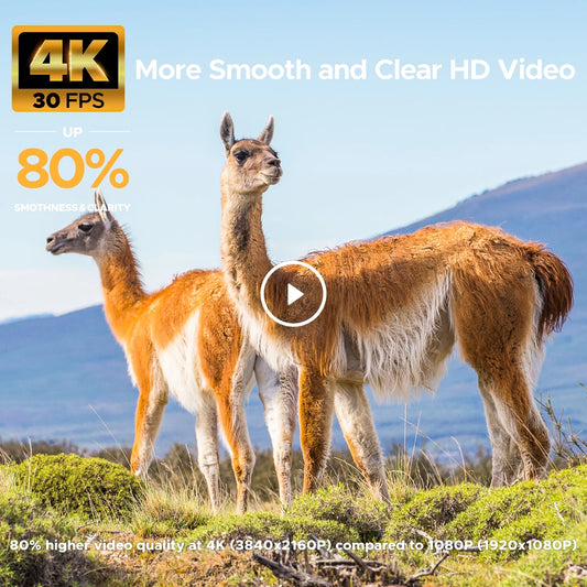 Trail Camera 4K 48MP Hunting Game Camera Infrared Night Vision Motion Activated Waterproof IP66 0.1S Trigger Time Lapse 2.0" LCD Trail Wildlife Cam Surveillance Monitors