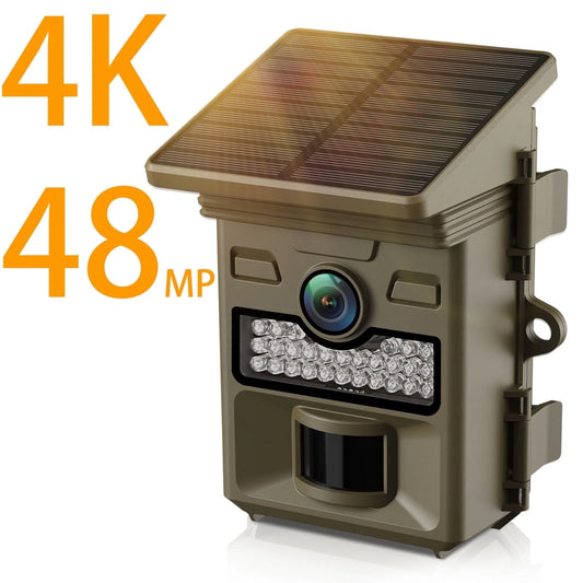 TC19 Solar Trail Camera 48MP 4K Hunting Deer Game Cameras with Night Vision Motion Activated