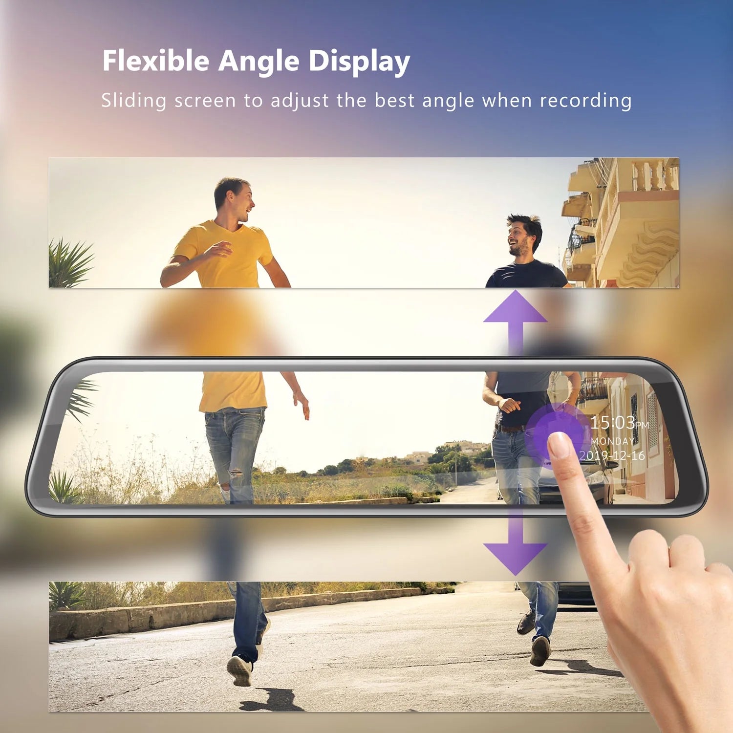 2.5K Mirror Dash Cam for Car, Dual Dash Camera Front and Rear 10" Full Touch Screen, Rear View Mirror Camera, 1080P Waterproof Backup Camera, Parking Assist, Loop Recording, G-Sensor